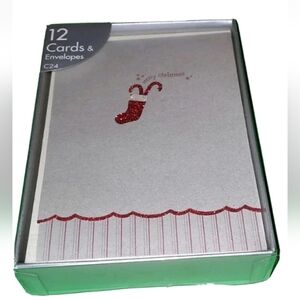 12 cards  Merry Christmas Greetings Cards with Envelopes Set